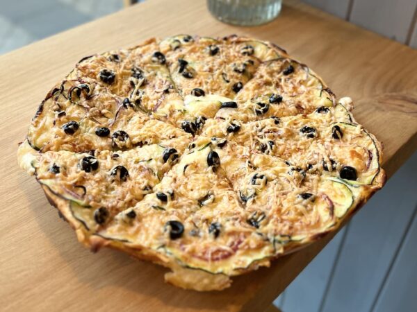 Plato de calabacín gratinado
